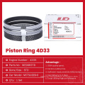 Engine Parts Piston Ring For Mitsubishi 4D33 Me996378